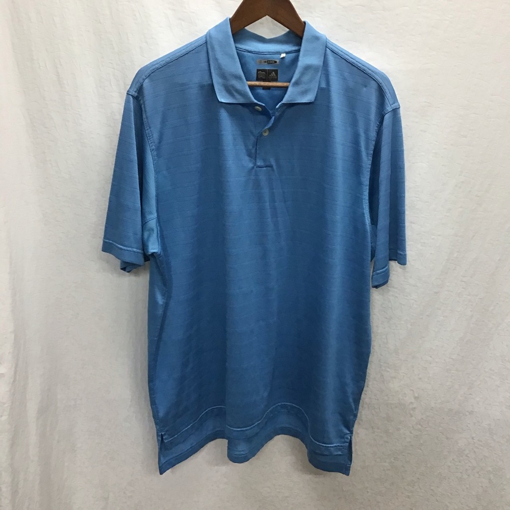 Adidas ClimaCool blue polo shirt size XL. EUC
